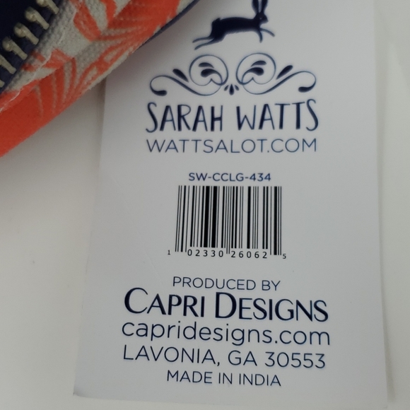 Large Cosmetic Makeup Cosmetic Bag Nautical Crabs - Picture 6 of 6